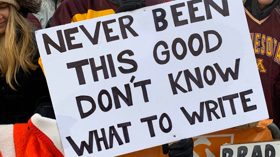 Gopher fan College GameDay
