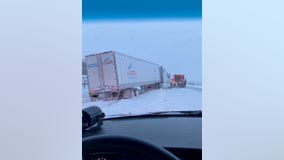 Snowy crash reported on I-35 in Owatonna, Minnesota, semi slides off I-94 near Sauk Centre