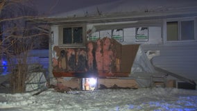 Snow plow driver spots house fire, cares for victim in Crystal, Minnesota