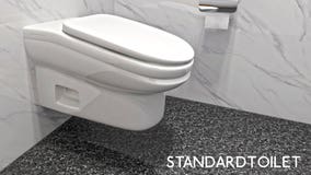 Company creates tilted toilets to keep work bathroom breaks to 5 minutes or less