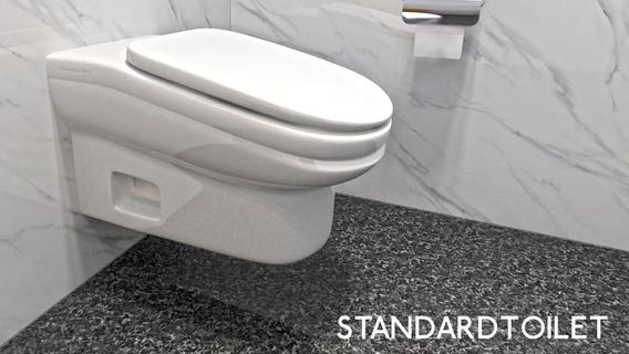 Company creates tilted toilets to keep work bathroom breaks to 5 minutes or less