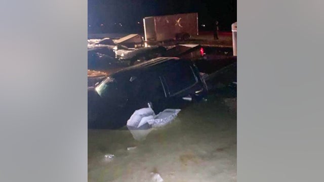 3 vehicles go through ice on SW Minnesota lake