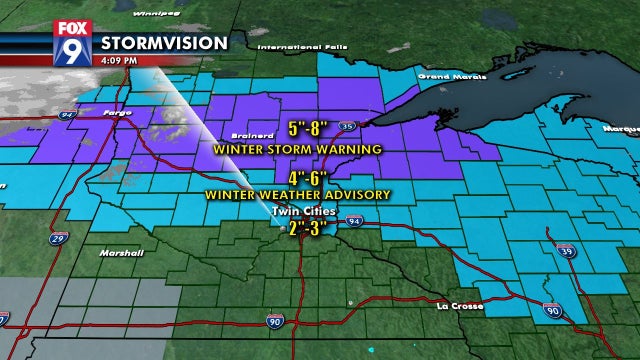 Twin Cities metro, central Minnesota to see snow overnight before colder temps midweek