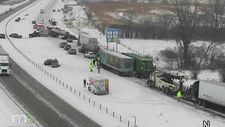 Crashes on I-35 in Owatonna