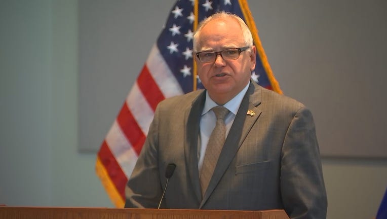 Gov. Tim Walz talks about the 2020-21 budget forecast that projects a $1.3 million surplus. 