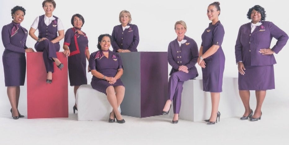 delta purple dress Delta debuts new uniforms made by Lands' End