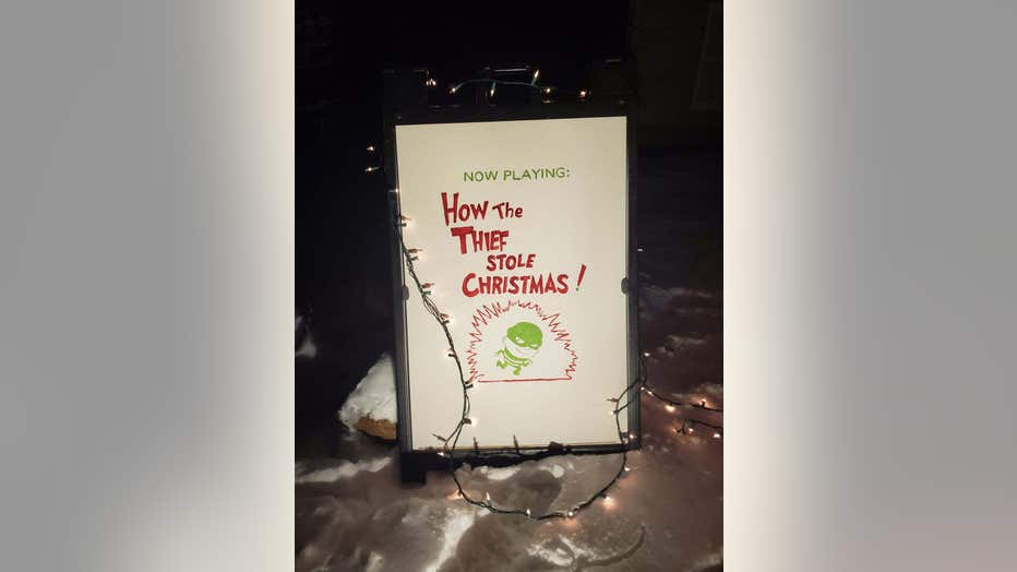 How the Thief Stole Christmas sign