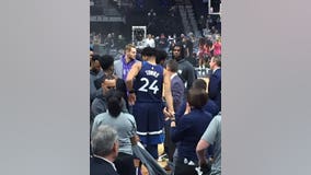 KAT wears number 24 jersey, addresses emotional Target Center crowd to honor Kobe Bryant