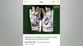 Buyer offers to donate to charity after Kyle Rudolph's playoff game gloves turn up on eBay