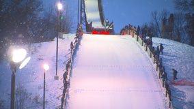 Former Olympians take to the sky at Bloomington ski jumping competition