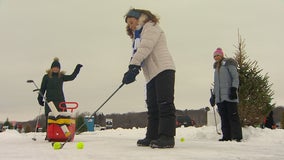 Minnesotans enjoy reprieve from brutal cold with round of golf on frozen lake