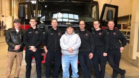 After leaving hospital, man thanks Roseville, Minn. firefighters who helped save his life