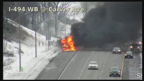 Investigation underway for cause of school bus fire in Maplewood, Minnesota