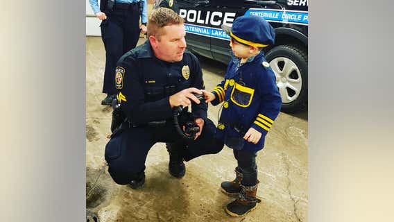 Lexington, Minn. boy battling leukemia spends day with Centennial Lakes police