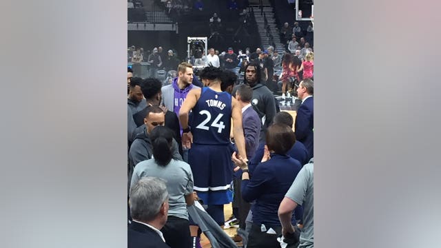 KAT wears number 24 jersey, addresses emotional Target Center crowd to honor Kobe Bryant