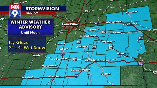 Winter warm up: Patchy drizzle, light flakes in Twin Cities, icy glaze in SE Minnesota