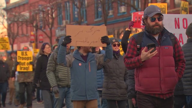 Protesters in Minneapolis oppose war in Iran as Trump warns of consequences if Iran targets Americans