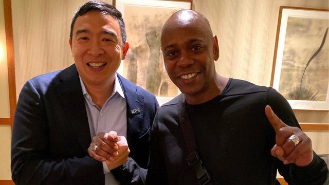 Dave Chappelle endorses Andrew Yang in 2020 Democratic primary