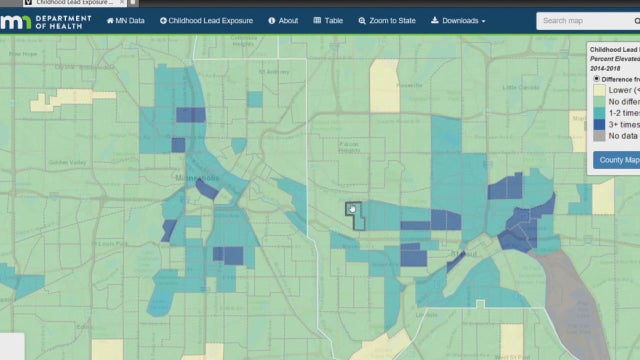 Interactive map shows Minnesota neighborhoods at higher risk of lead exposure