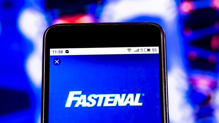 GETTY_Fastenal Industrial supplies company logo seen displayed on