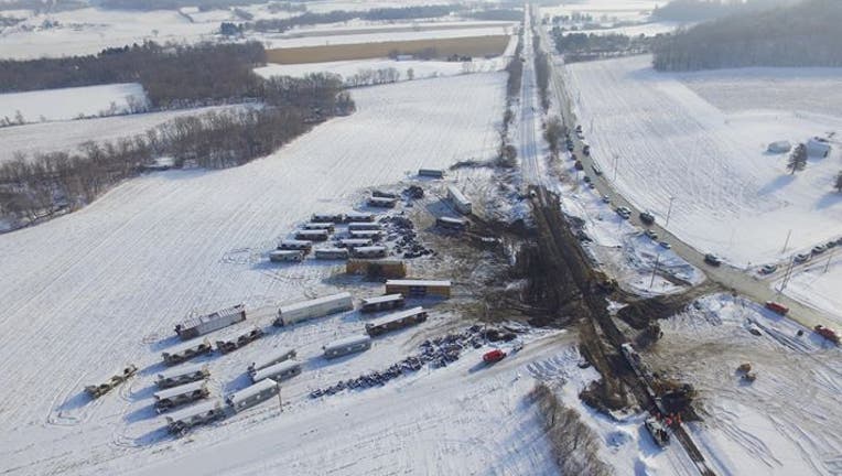 Train derailment closes Highway 12 in western Wisconsin