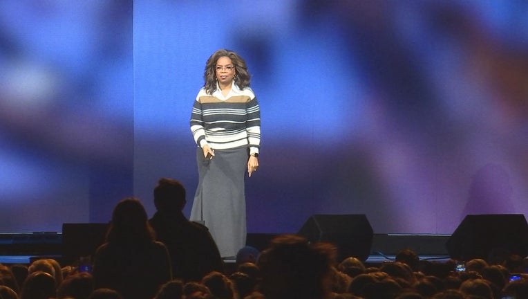 Oprah Winfrey on stage