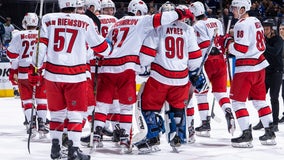 Zamboni driver gets NHL win as emergency goalie for Carolina Hurricanes