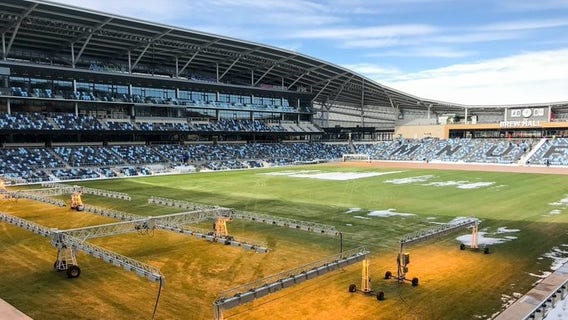 Minnesota United uses heat lamp technology to help melt snow, prepare pitch at Allianz Field