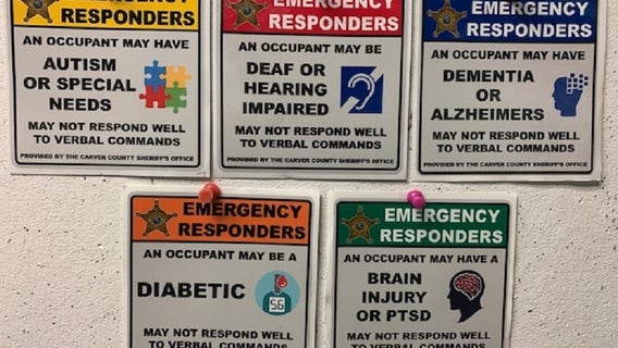 Carver County offering signs to alert first responders of residents with conditions