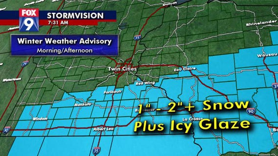 Twin Cities could see dash of snow Monday, icy mix in southern Minnesota