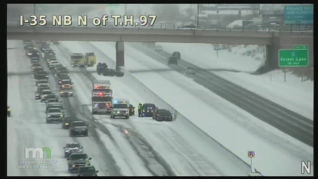 133 crashes across Minnesota on Sunday as snow blankets parts of state