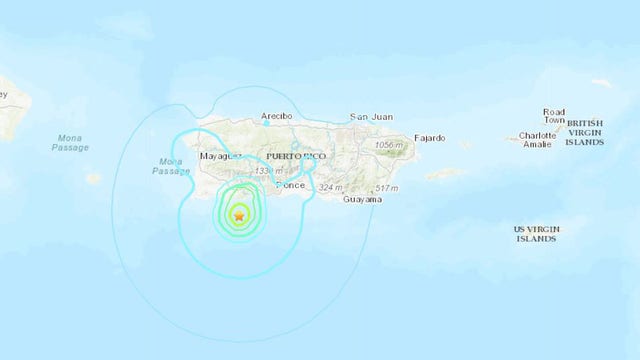 5.0 magnitude earthquake strikes off coast of Puerto Rico