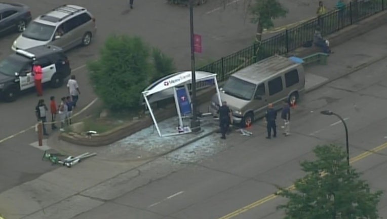 bus shelter crash