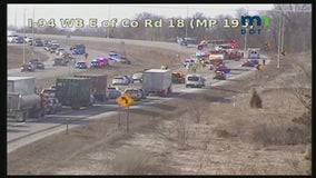 I-94 westbound closed in Monticello, Minn. for serious crash