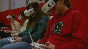 Students compete in drone racing in St. Louis Park, Minn.