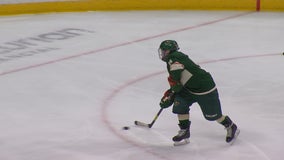 12-year-old amputee skater scores two goals during Wild practice