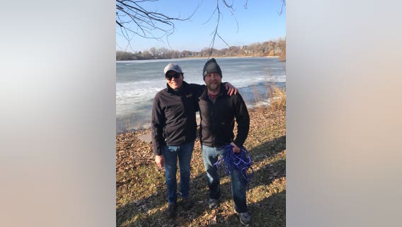 2 good Samaritans rescue snowshoer who fell through ice in Bloomington