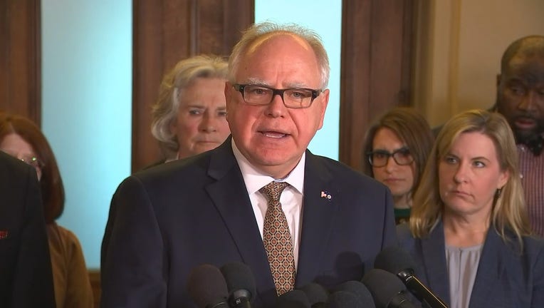 Gov. Tim Walz gives an update on Minnesota's preparations for the novel coronavirus Monday.