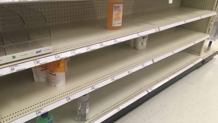 Empty shelves