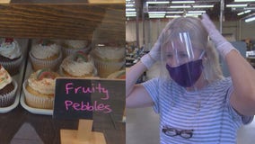 Cupcake shop and ID badge company team up to deliver face shields to first responders