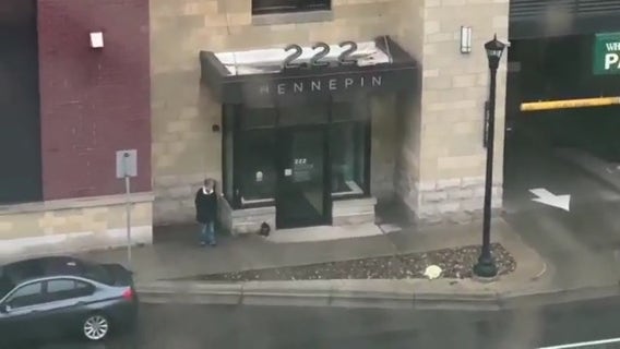 Watch: Minneapolis dog not having it with the rain Tuesday morning