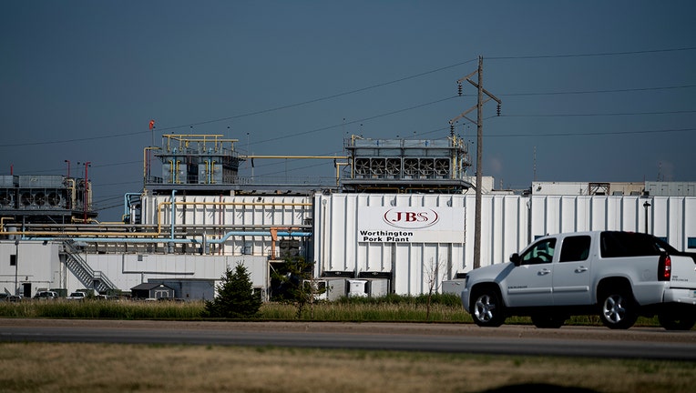 JBS pork processing plant in Worthington, Minnesota