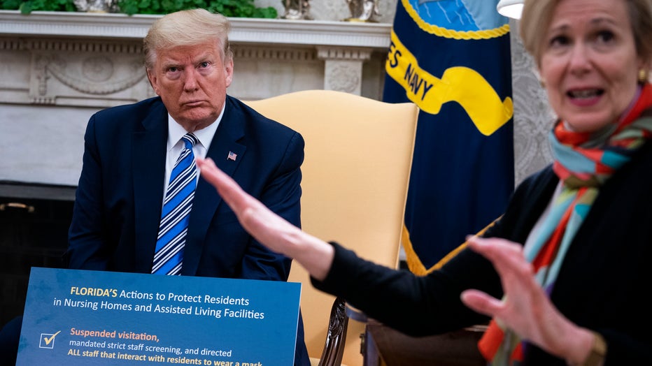 President Trump Holds News Conference with FL Gov. De Santis At White House