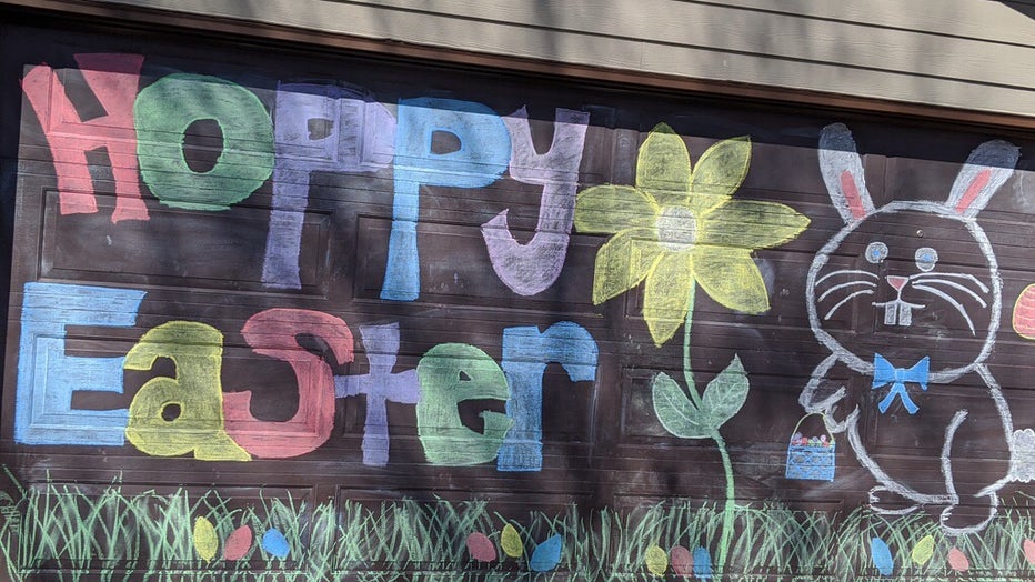 garage easter decor