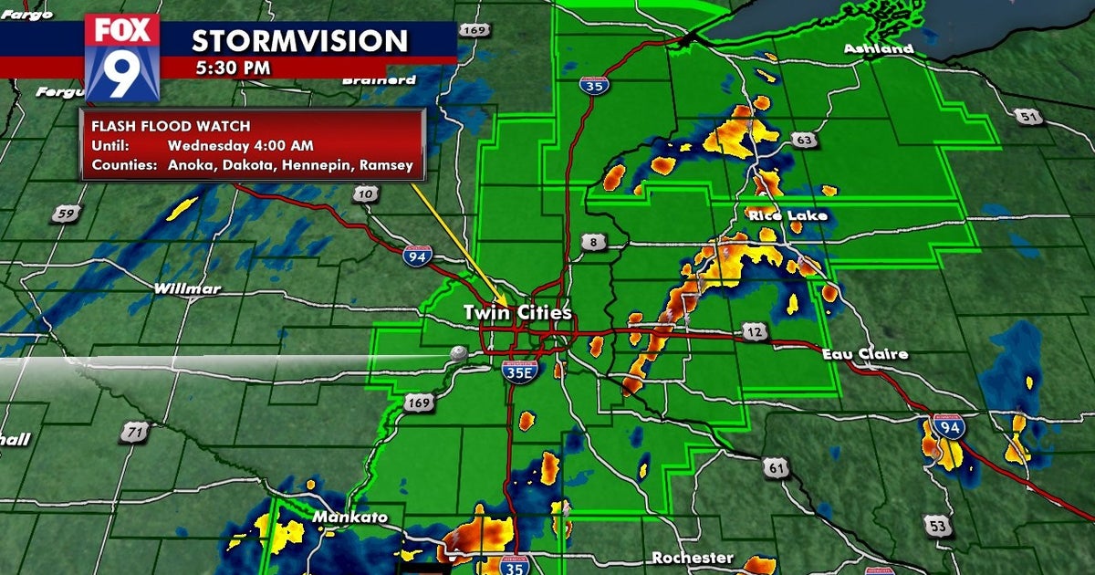 Twin Cities metro under Flash Flood Watch until early Wednesday | FOX 9 ...