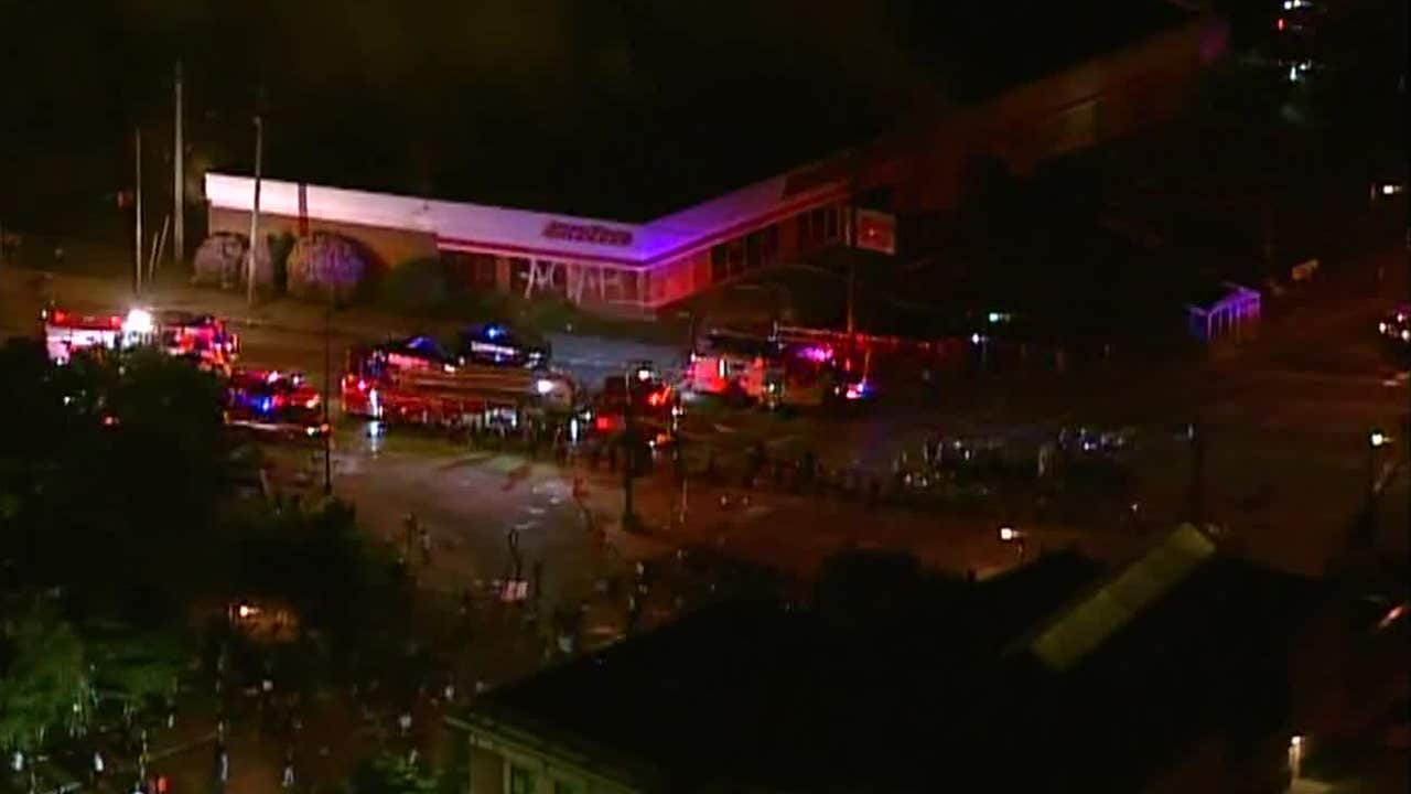 Fire Breaks Out At Autozone Amid Protest Following Death Of George