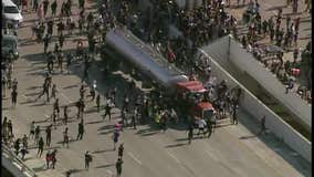 DPS: Tanker truck swerving through protest on I-35W does not appear to be intentional act