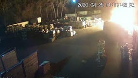 Minneapolis police seek arson suspect who used flamethrower to start fire at recycling center