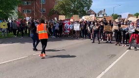 Protests move off highway after marching down I-94 in St. Paul