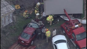 Woman dies after vehicle crashes into Watertown, Minn. mobile home
